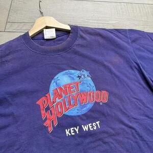 Vintage Planet Hollywood Key West T-Shirt XL Made in USA 90s Single Stitch Faded